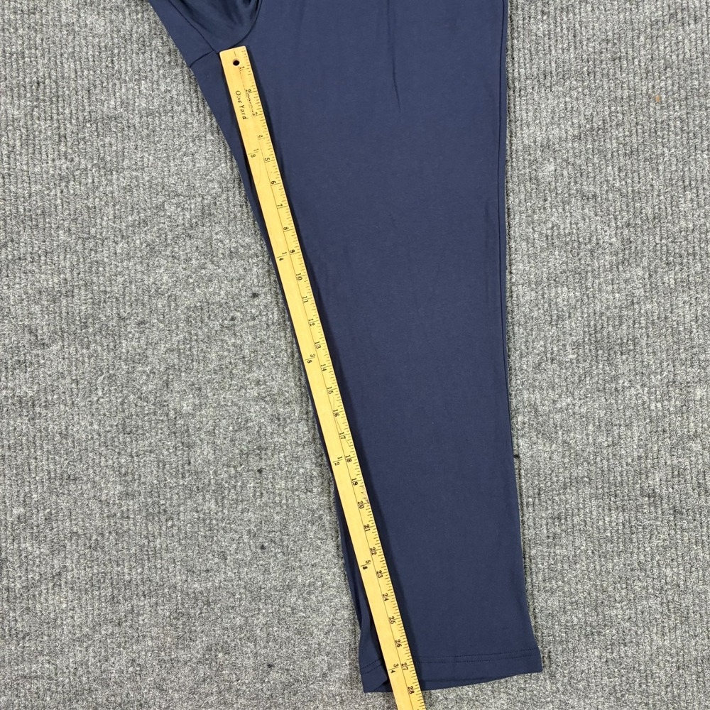 Woman Within Size 14/16 Petite Blue Pull On Pants Elastic Waist Straight Leg - Picture 7 of 9